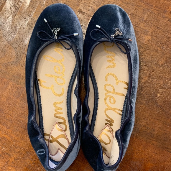 Sam Edelman Shoes - Sam Edelman Indigo Velvet Ballet Flats. Sz 7.5